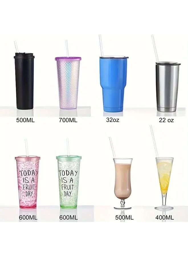 Rose Golden Extra Long Reusable Stainless Steel Straws With Cleaning Brushes For 30 40 Oz Tumblers - Image 4